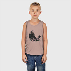 Майка детская хлопок Бокс хук, цвет: пыльно-розовый — фото 2