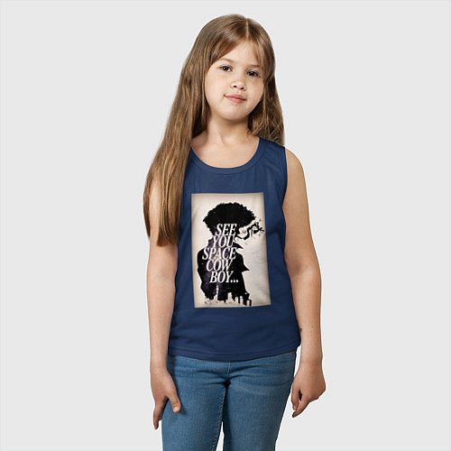 Детская майка Спайк Ковбой Бибоп / Тёмно-синий – фото 3