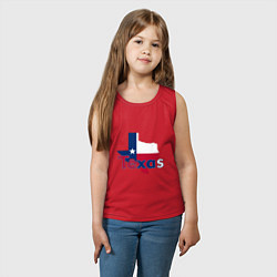 Майка детская хлопок Texas, цвет: красный — фото 2