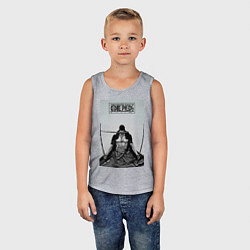 Майка детская хлопок Зоро Ророноа Ван Пис, цвет: меланж — фото 2