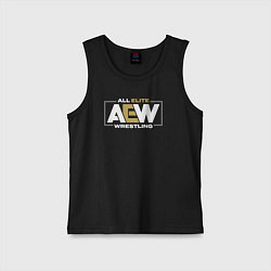 Майка детская хлопок All Elite Wrestling AEW, цвет: черный