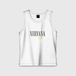 Майка детская хлопок Nirvana logo smile, цвет: белый