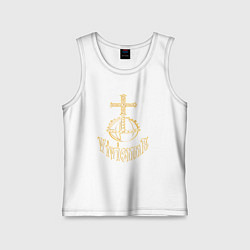 Майка детская хлопок Вивьен стиль скипетр золотой, цвет: белый