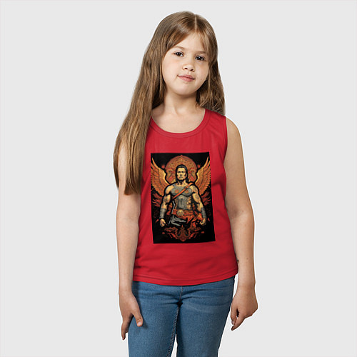 Детская майка Боец и крылья / Красный – фото 3