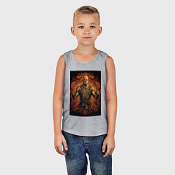 Майка детская хлопок Тайский боец Муай Тай, цвет: меланж — фото 2