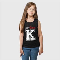 Майка детская хлопок Ксюша - человек с большой буквы, цвет: черный — фото 2