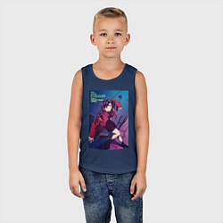 Майка детская хлопок Евангелион Мисато Кацураги, цвет: тёмно-синий — фото 2