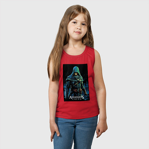 Детская майка Assassins creed в капюшоне / Красный – фото 3