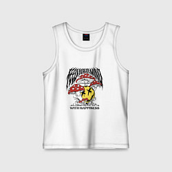 Майка детская хлопок Питайте свой разум счастьем, цвет: белый