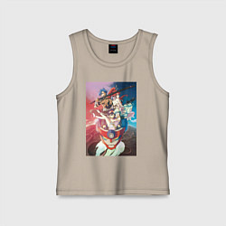 Майка детская хлопок Гуррен-Лаганн Ния Тэппелин, цвет: миндальный