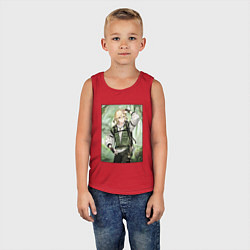 Майка детская хлопок Кавех Геншин, цвет: красный — фото 2