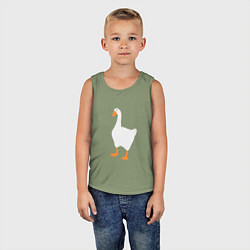 Майка детская хлопок Untitled goose game honk, цвет: авокадо — фото 2