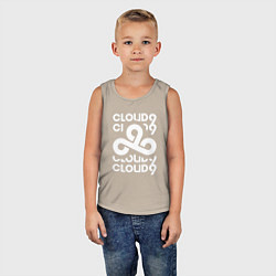Майка детская хлопок Cloud9 - in logo, цвет: миндальный — фото 2