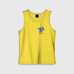 Майка детская хлопок Im Greek - motto, цвет: желтый