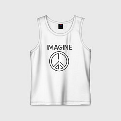 Майка детская хлопок Peace imagine, цвет: белый