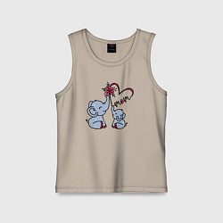 Детская майка Слоник с мамой