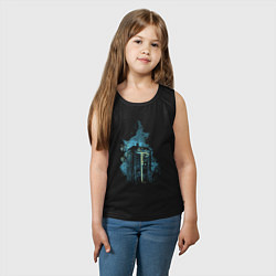 Майка детская хлопок Tardis magic, цвет: черный — фото 2