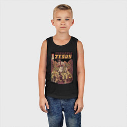 Майка детская хлопок Доисторический Иисус, цвет: черный — фото 2