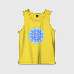 Майка детская хлопок Сиреневая мандала цветок, цвет: желтый