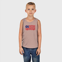 Майка детская хлопок USA patriot, цвет: пыльно-розовый — фото 2