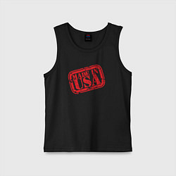 Майка детская хлопок Made in USA, цвет: черный