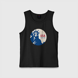 Майка детская хлопок Liberty USA, цвет: черный