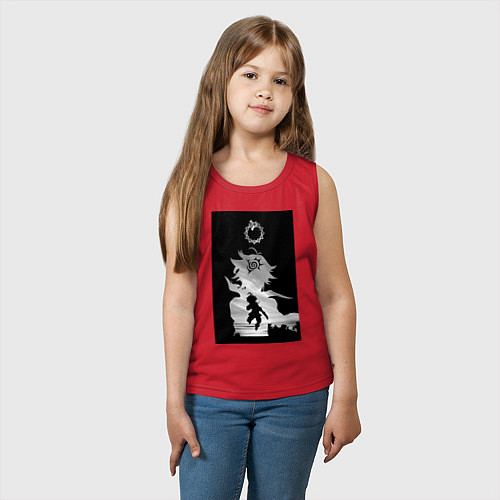 Детская майка Семь смертных грехов Мелиодас / Красный – фото 3