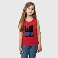 Майка детская хлопок Отправился путешествовать, цвет: красный — фото 2