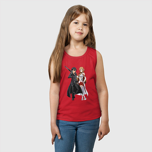 Детская майка Мечники Кадзуто Киригая / Красный – фото 3