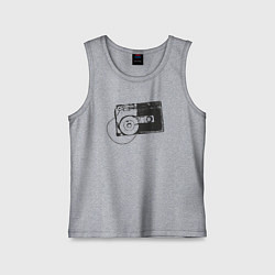 Майка детская хлопок Аудио кассета, цвет: меланж