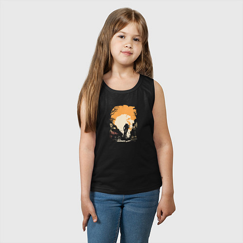 Детская майка Осенние покатушки / Черный – фото 3