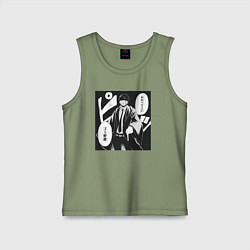 Майка детская хлопок Мэш Бёрндэд, цвет: авокадо