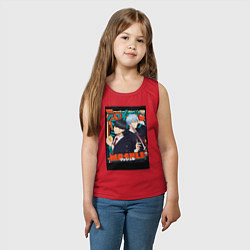 Майка детская хлопок Мэш Бёрндэд, цвет: красный — фото 2