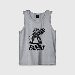 Майка детская хлопок Фоллаут - силовая броня, цвет: меланж