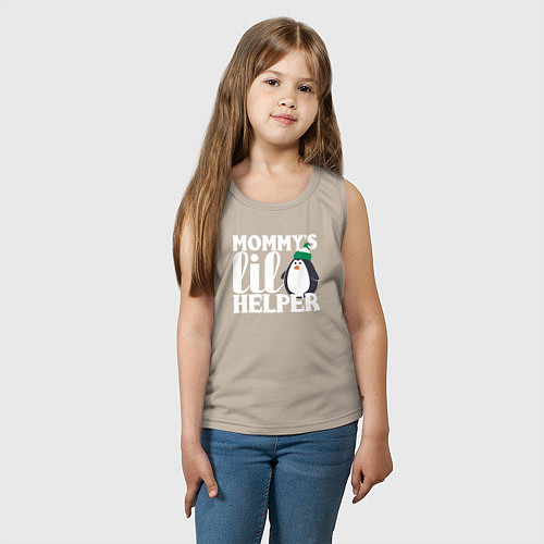 Детская майка Маленький мамин помощник / Миндальный – фото 3