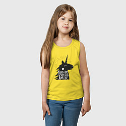 Майка детская хлопок Начни день с улыбки, цвет: желтый — фото 2