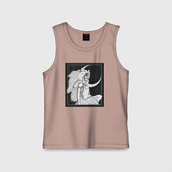 Майка детская хлопок Принцесса Сан, цвет: пыльно-розовый