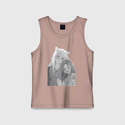 Майка детская хлопок Очень приятно Бог Томоэ, цвет: пыльно-розовый