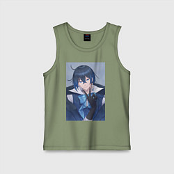 Майка детская хлопок Ванитас в костюме, цвет: авокадо