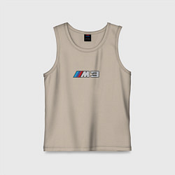 Майка детская хлопок Amg logo, цвет: миндальный