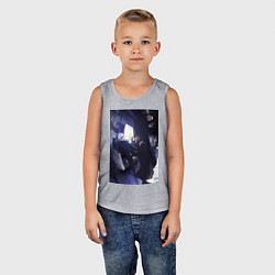 Майка детская хлопок Магическая битва Сатору Годзё Сугуру Гэто, цвет: меланж — фото 2