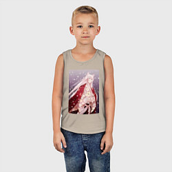 Майка детская хлопок Очень приятно Бог Томоэ Дух-хранитель, цвет: миндальный — фото 2