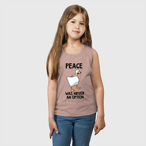 Детская майка Белый гусь с ножом / Пыльно-розовый – фото 3