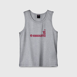 Майка детская хлопок Новосибирск ретро стиль, цвет: меланж