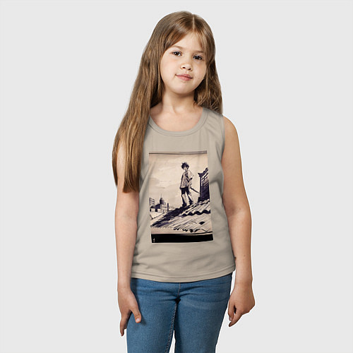 Детская майка 17-years-old kid on the roof / Миндальный – фото 3