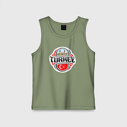 Майка детская хлопок Turkey country, цвет: авокадо