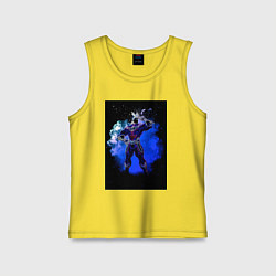 Майка детская хлопок Моя геройская академия Всемогущий Тосинори Яги, цвет: желтый