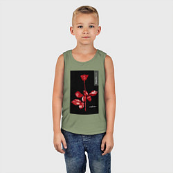 Майка детская хлопок Depeche mode rose, цвет: авокадо — фото 2