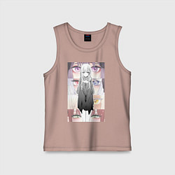 Майка детская хлопок Эта фарфоровая кукла влюбилась, цвет: пыльно-розовый