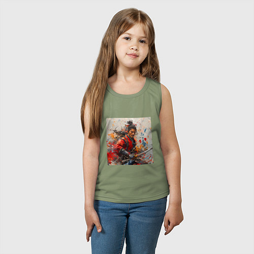 Детская майка Краски самурая / Авокадо – фото 3